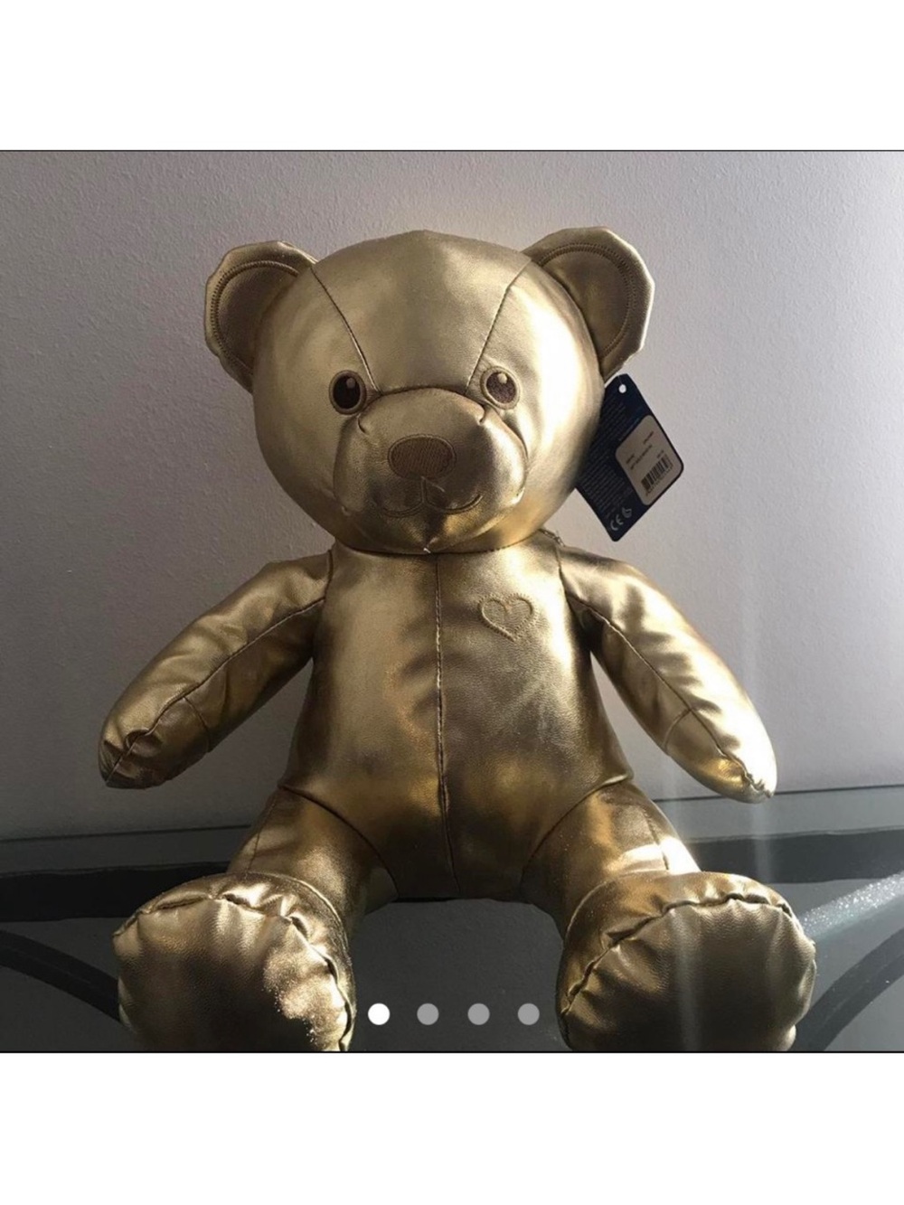 Build-A-Bear Metallic Gold Plush Decorative Bear